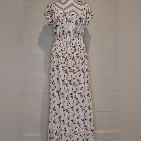 Vine And Valley Womens Floral Tassel Ruffle Off Shoulder Flare Maxi Dress  XL. - Picture 1 of 13